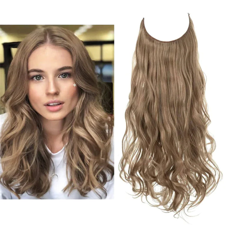 Naturally Looking Women's Wig with Loose Curls and Layered Halo Style