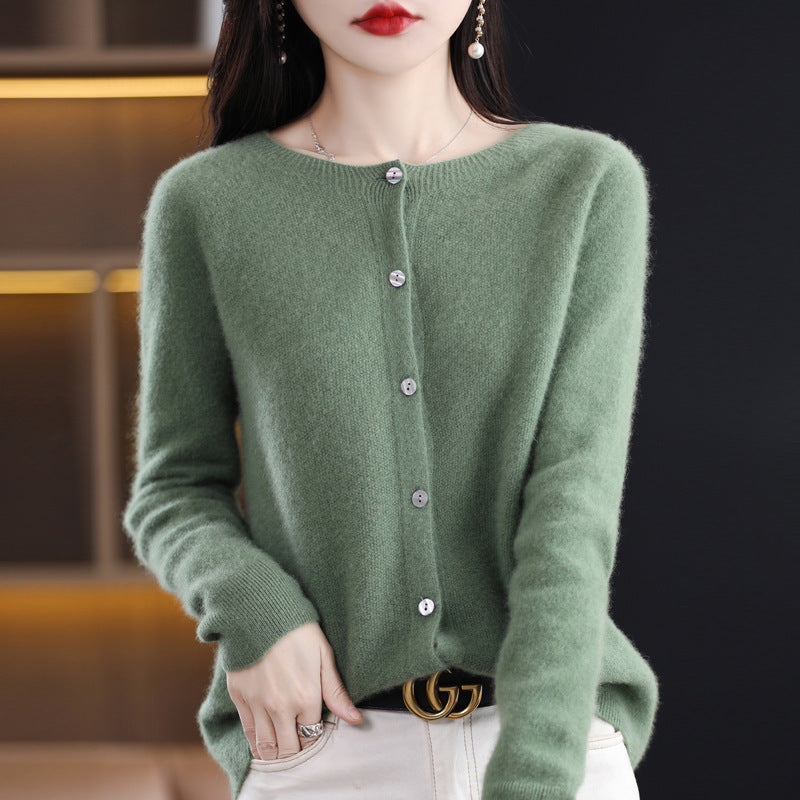Women's V-neck Knitted Vest – Elegant Casual Knitted Cardigan for Daily Use