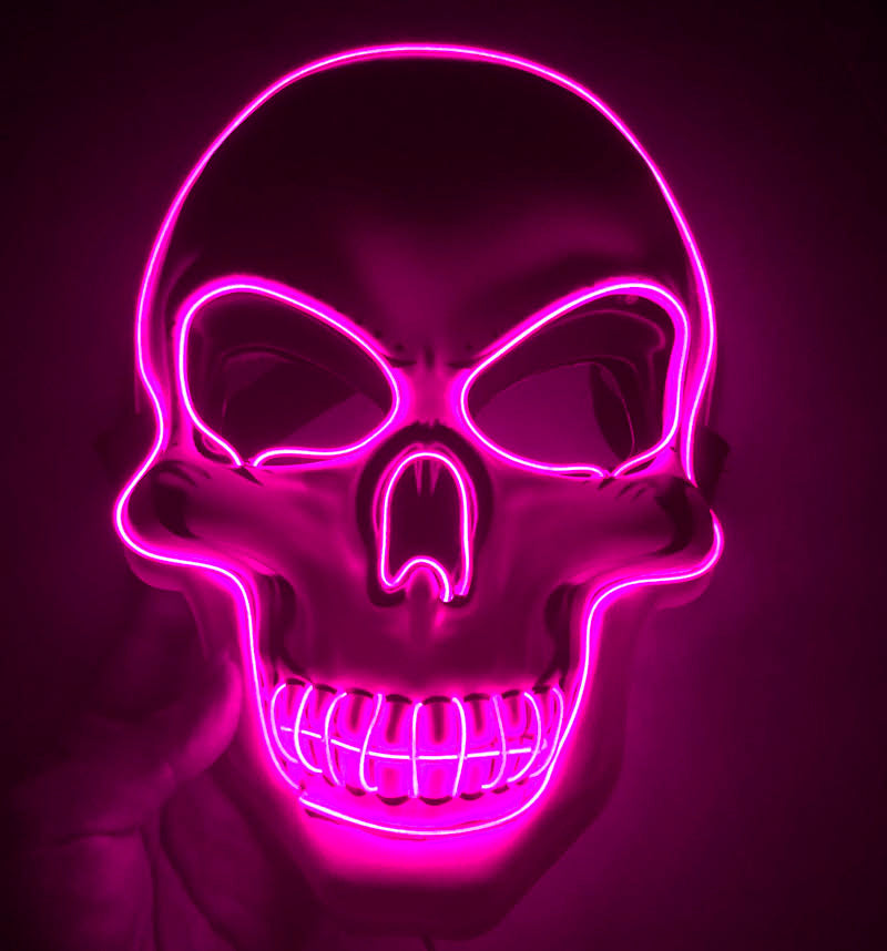 Halloween LED Skull Mask for Adults – Cool Illuminated Mask for Parties, Trick-or-Treat & Cosplay