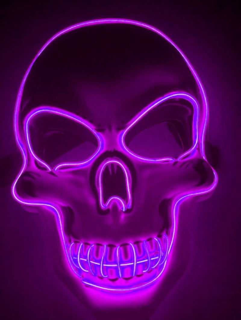 Halloween LED Skull Mask for Adults – Cool Illuminated Mask for Parties, Trick-or-Treat & Cosplay