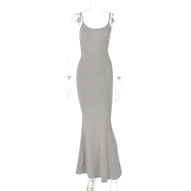 Joy – Spaghetti Straps Long Dress Female Sexy Tight Bodycon Party Dress