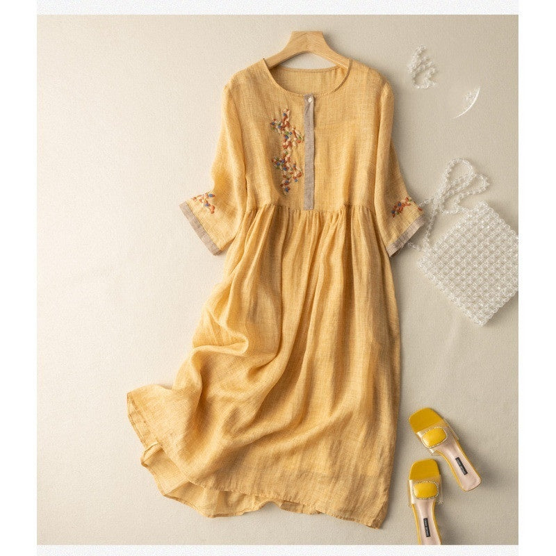 Women's Tunic Dress with Embroidery – Casual Elegance for Every Day