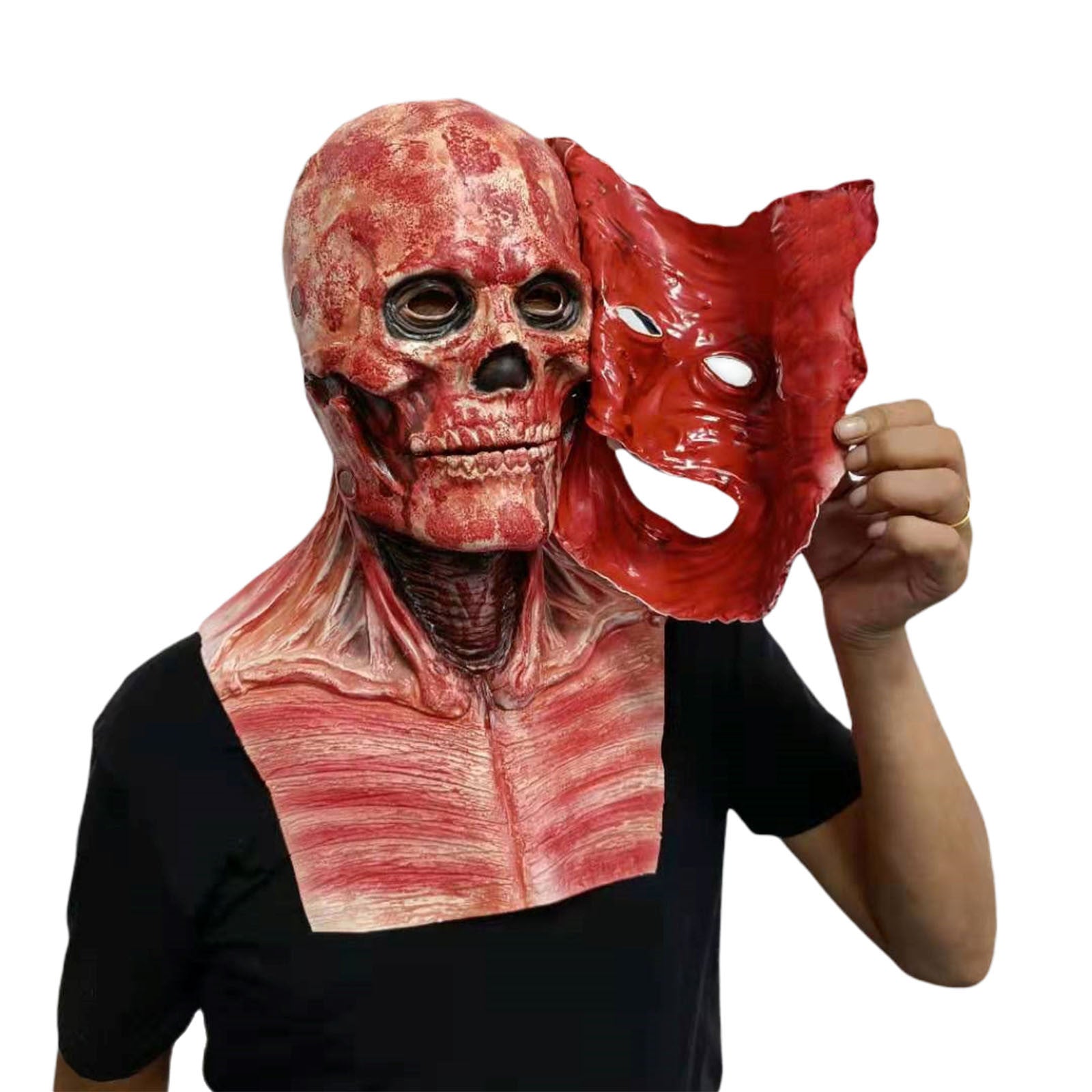 Halloween Creepy Clown Mask Headgear for Adults – Latex Horror Costume Accessory