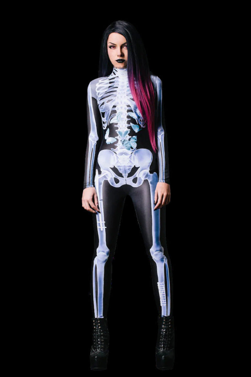 Halloween Skeleton Costume Adults - Men & Women - Bodysuit for Party & Trick-or-Treat