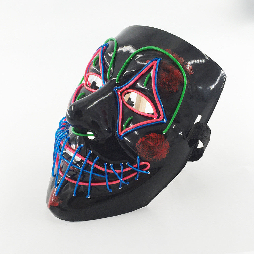 Halloween LED Light Effect Mask for Adults – Glowing Party and Cosplay Mask