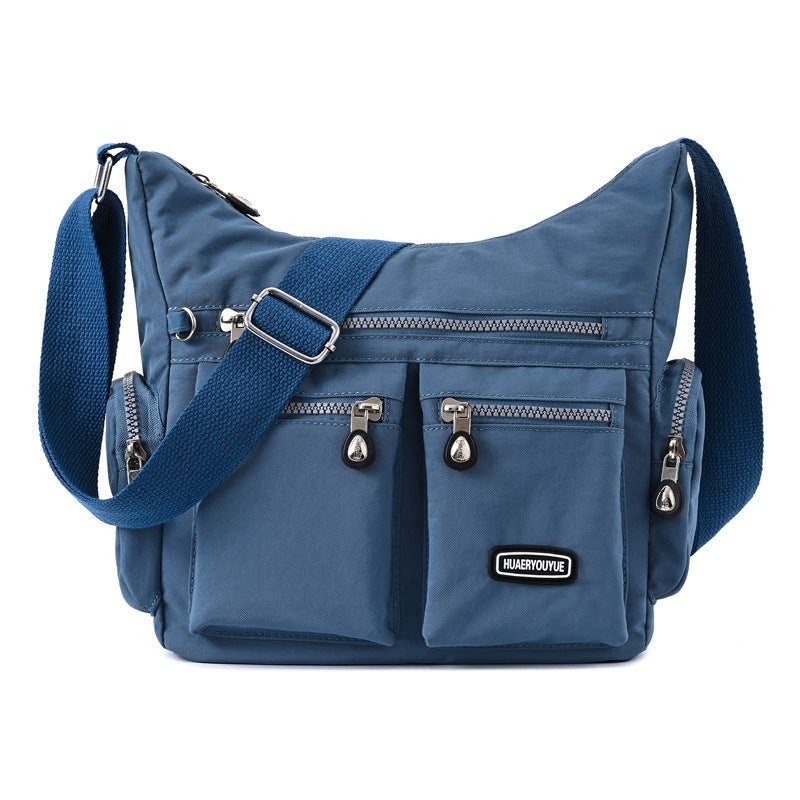 Women's multifunctional shoulder bag with zip pockets – ideal for daily use