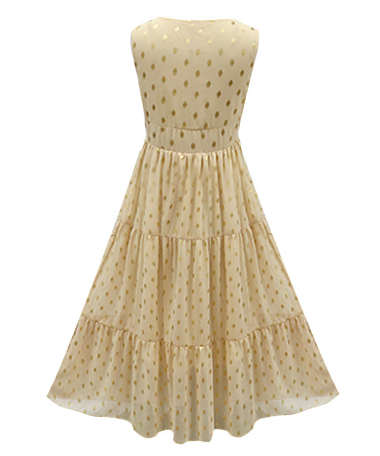 Abigail – Sleeveless Chiffon Dress with Deep V-Neck