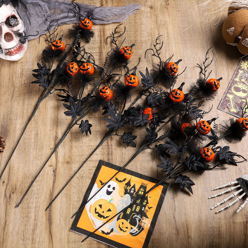 Halloween Pumpkin Branch Decoration for Party and Spooky Atmosphere
