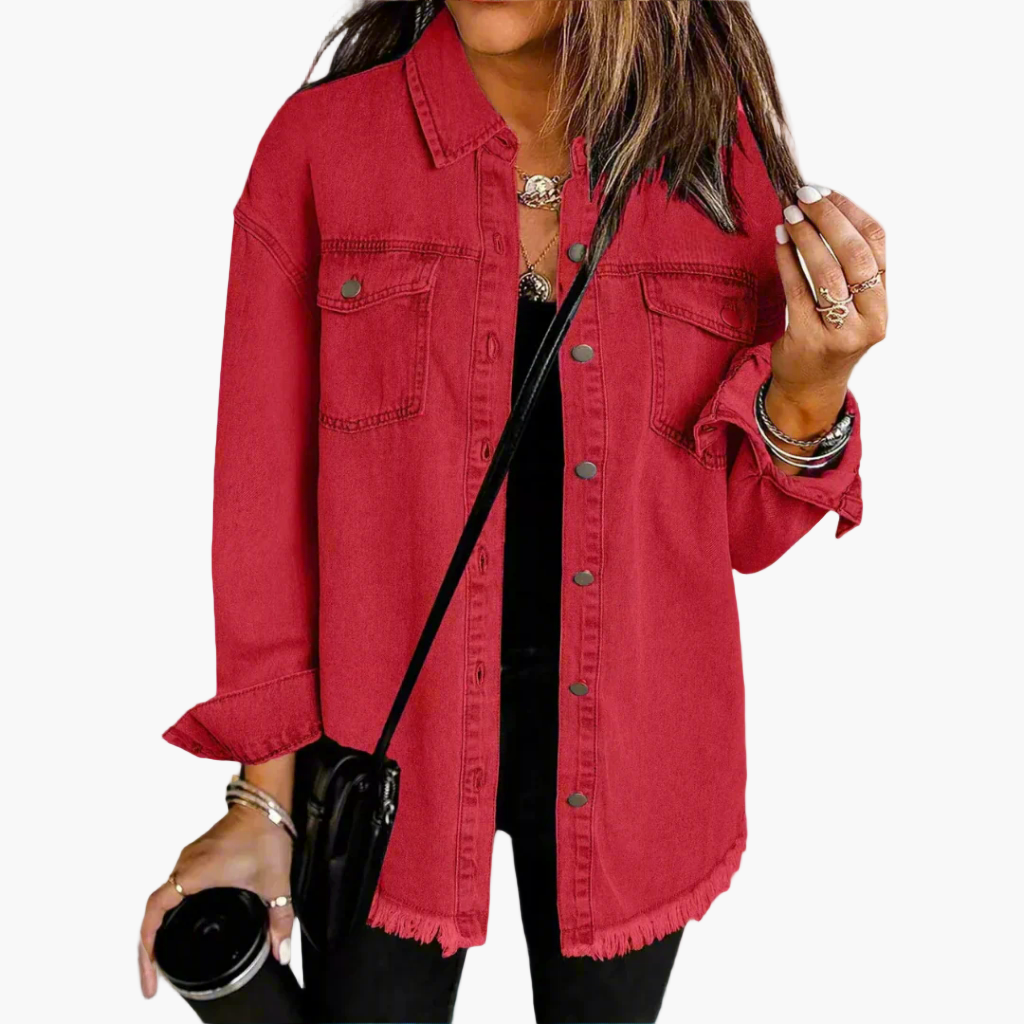 Women's Oversized Denim Jacket Casual Stylish Denim Jacket