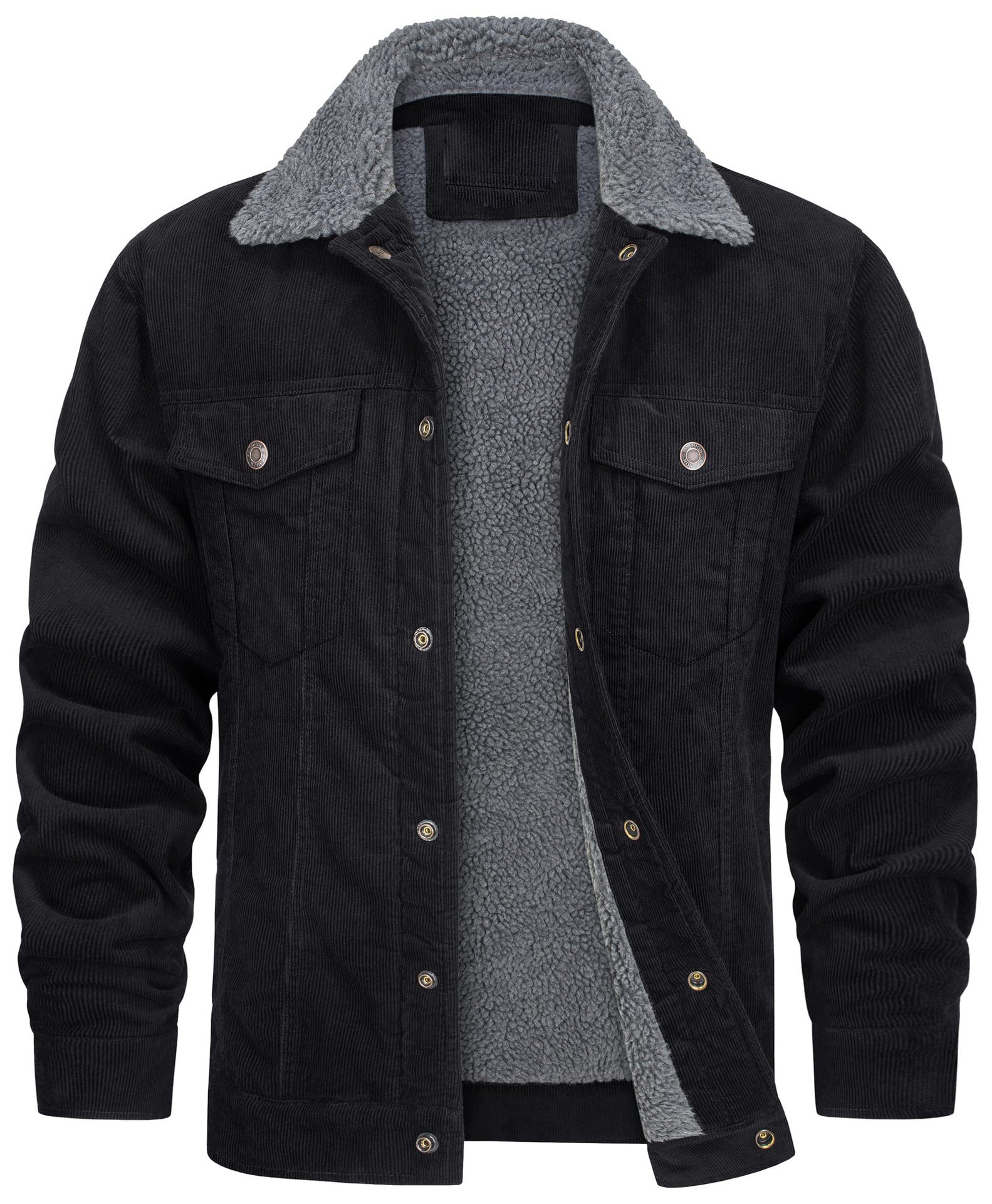 Robbie – Corduroy Long Sleeve Plush Jacket