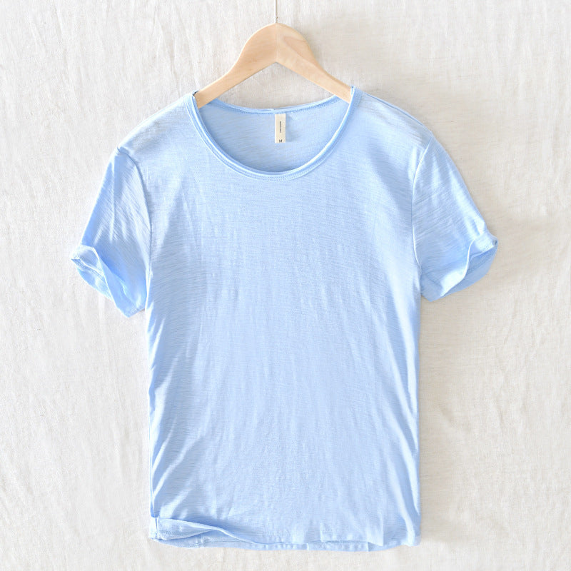 Tim – Breathable Short Sleeve T-shirt in Solid Color