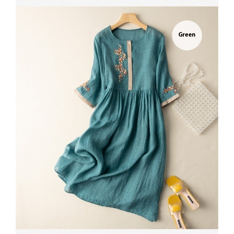 Women's Tunic Dress with Embroidery – Casual Elegance for Every Day