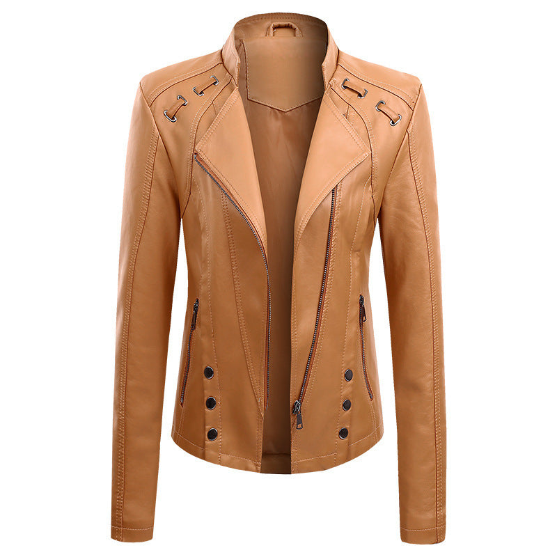 Sarah – Short Female Jacket of Vegan Leather