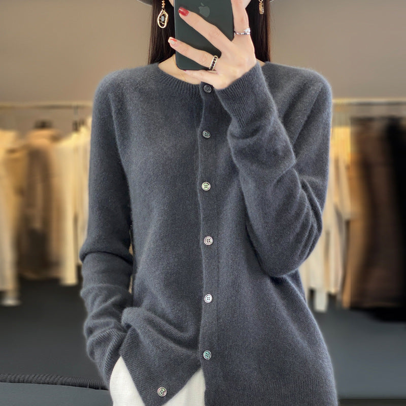 Women's V-neck Knitted Vest – Elegant Casual Knitted Cardigan for Daily Use
