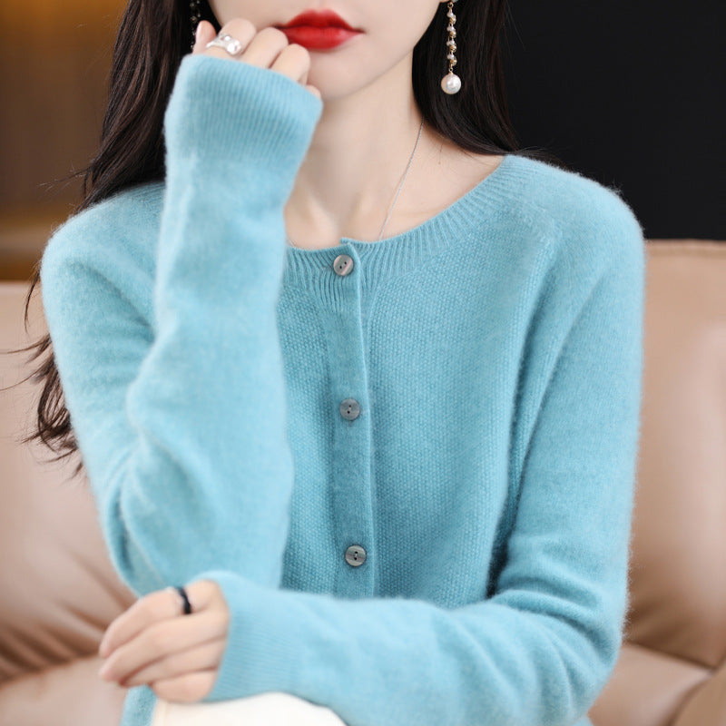 Women's V-neck Knitted Vest – Elegant Casual Knitted Cardigan for Daily Use