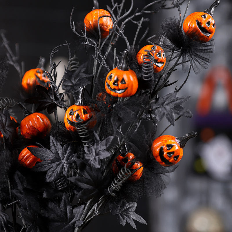 Halloween Pumpkin Branch Decoration for Party and Spooky Atmosphere
