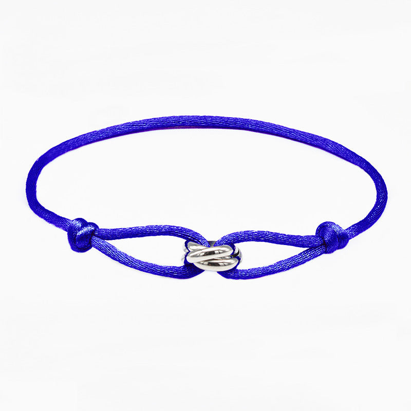 Ladies bracelet with adjustable cord and elegant decorative knot – stylish women's bracelet
