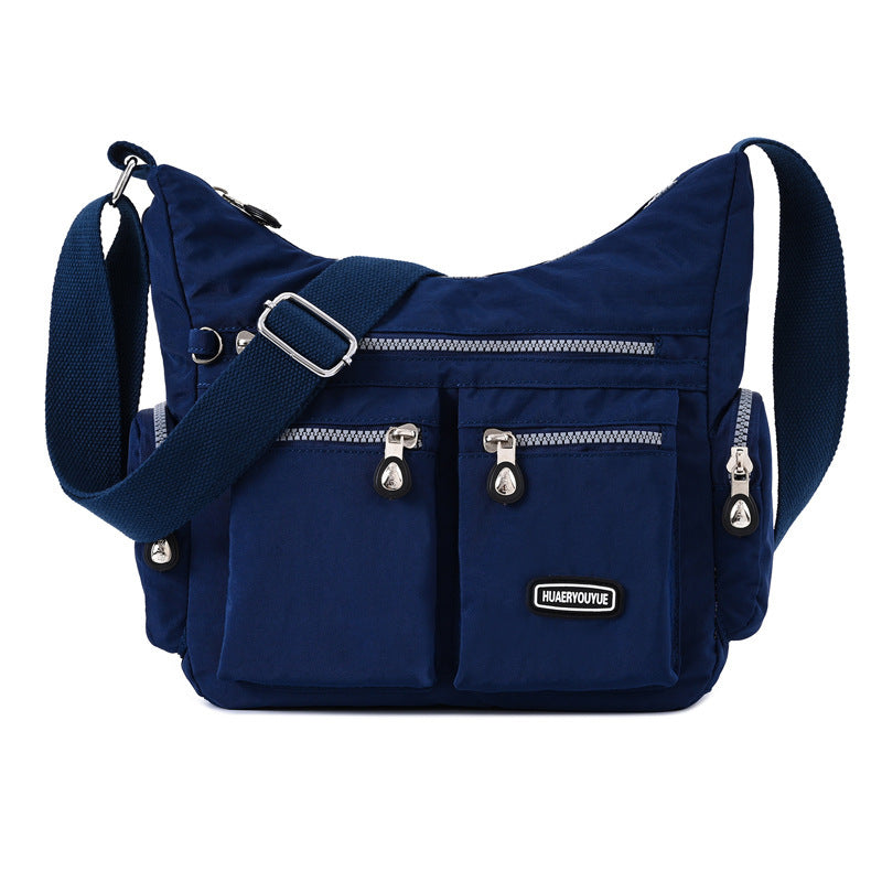 Women's multifunctional shoulder bag with zip pockets – ideal for daily use