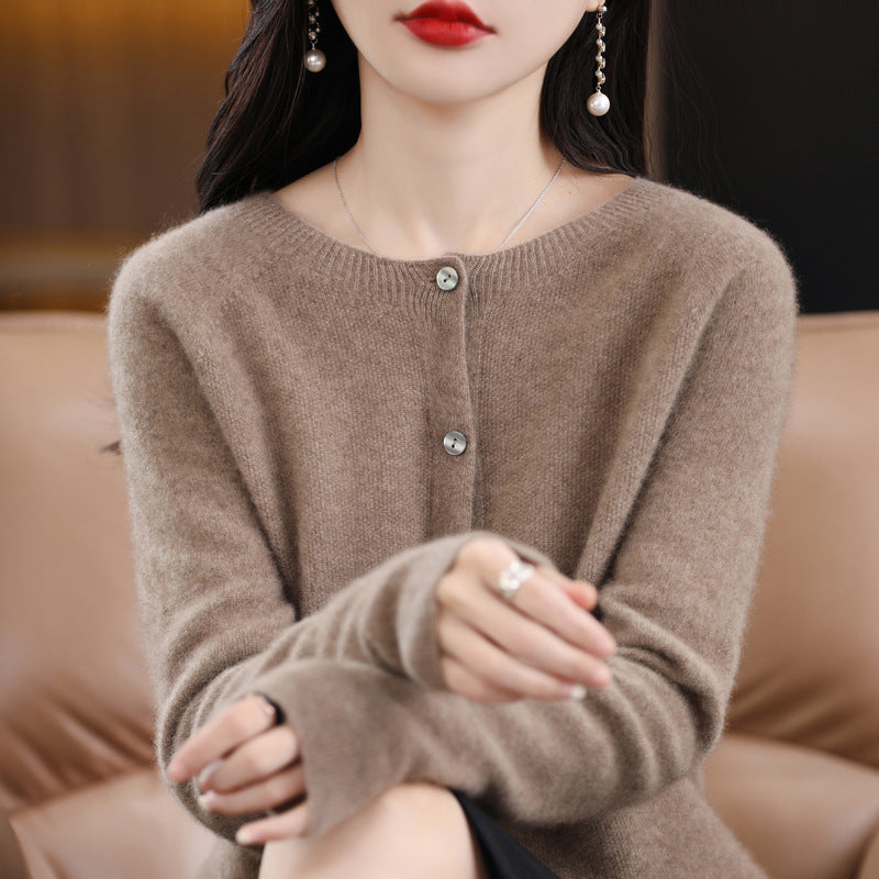 Women's V-neck Knitted Vest – Elegant Casual Knitted Cardigan for Daily Use