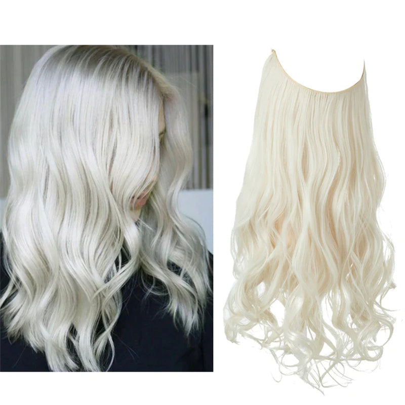 Naturally Looking Women's Wig with Loose Curls and Layered Halo Style