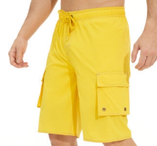 Isaac – Solid Color Beach Shorts for Men