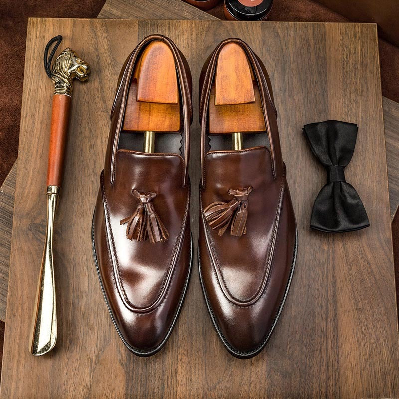 Luxe Men's Loafers with Tassel – Elegant Slip-ons for Business and Casual Use