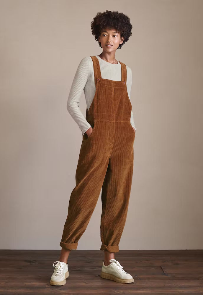Marie – Corduroy Overalls with Buttons and Pockets
