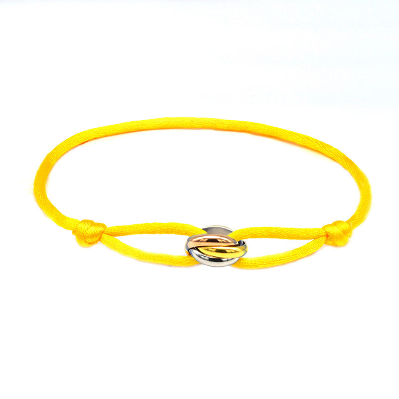 Ladies bracelet with adjustable cord and elegant decorative knot – stylish women's bracelet