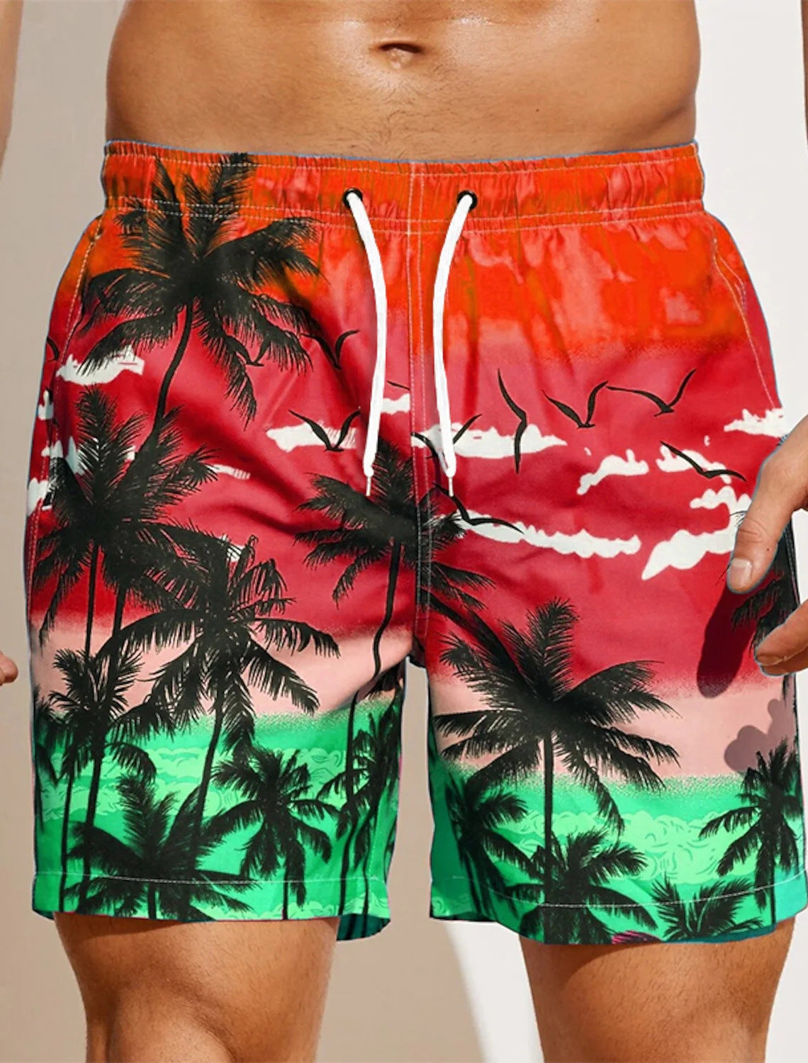 Stan – Loose Beach Pants with 3D Print