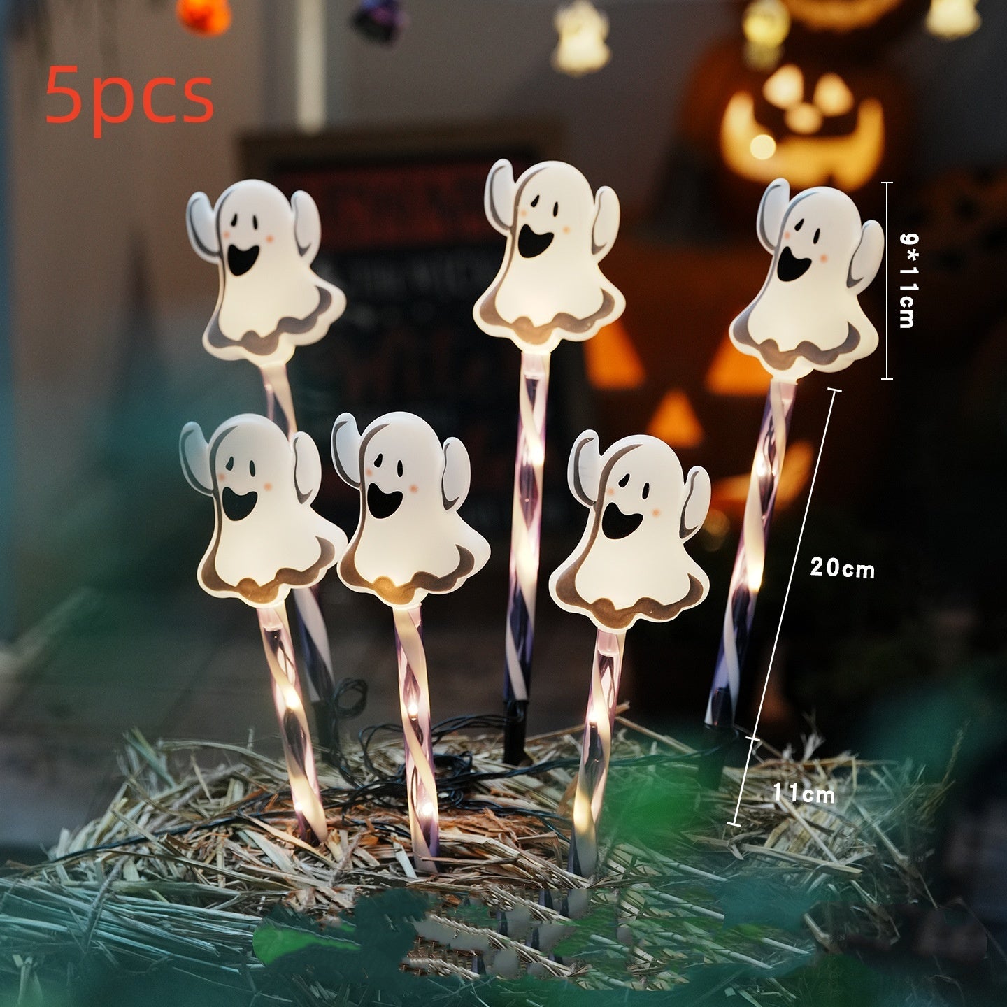 Halloween Decoration – Cartoon Ghosts Garden Lighting – Battery Powered Outdoor Lighting