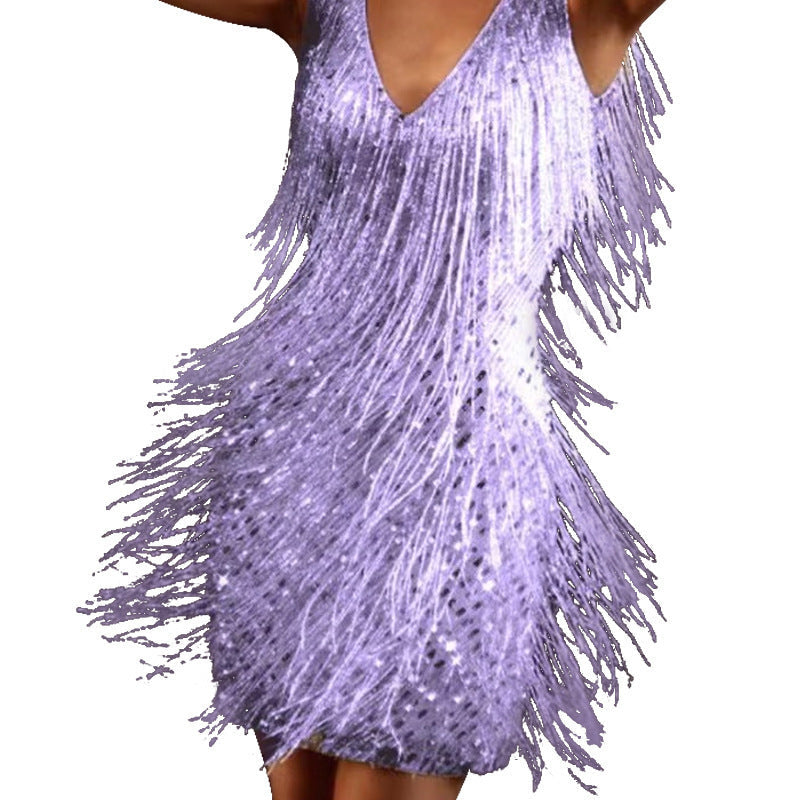 Diana – Elegant Camisole Dress with Tassels