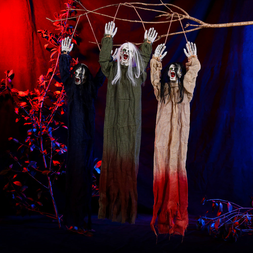 Halloween Hanging Ghost Dolls Decoration Set - Creepy Ornaments for Halloween