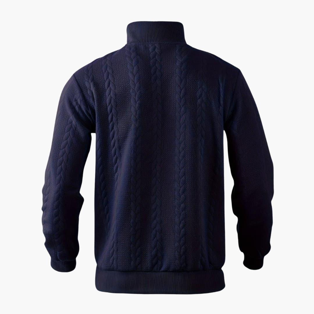Men's Half-Zip Knitted Sweater – Stylish Casual Pullover for Cold Days