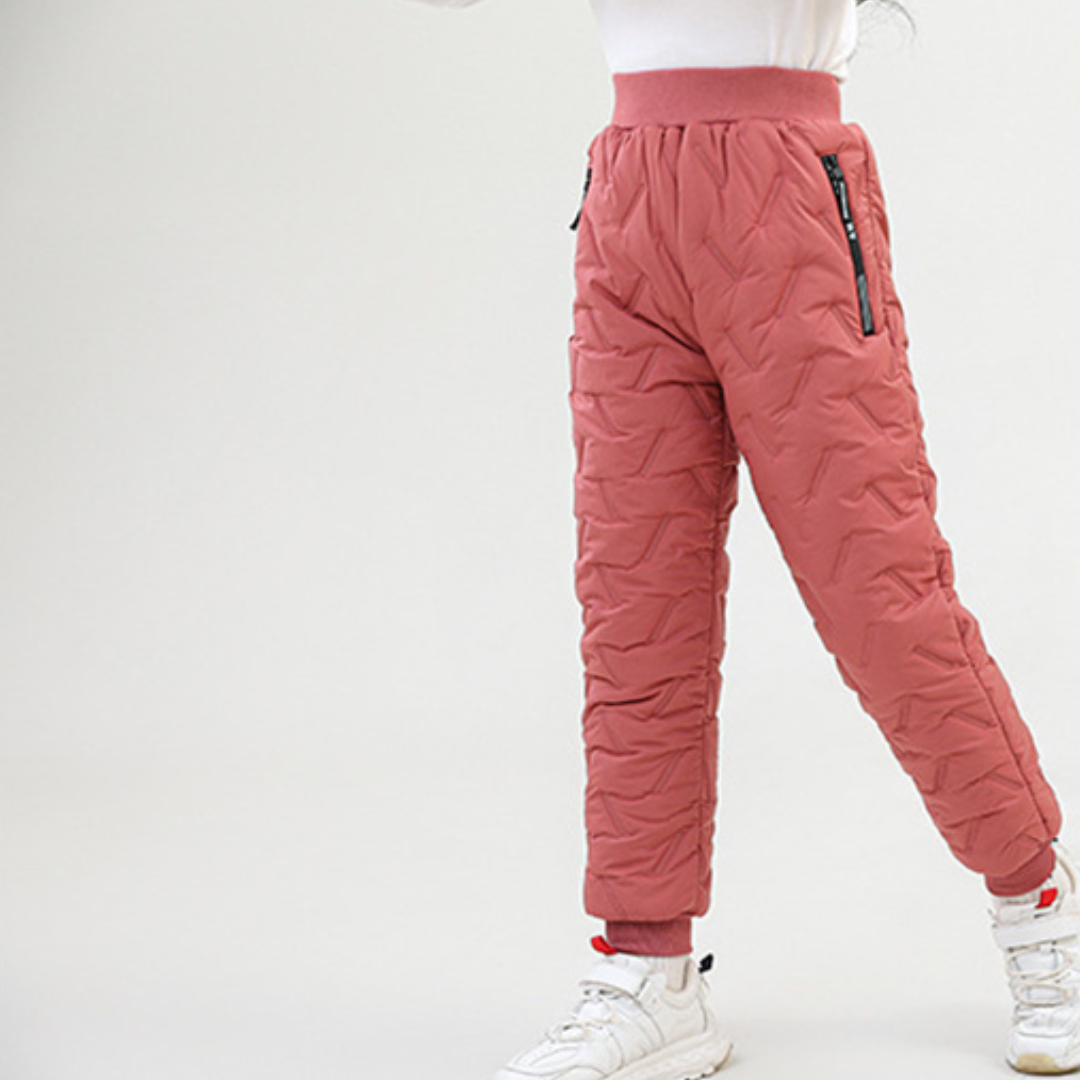 Children's Outdoor Winter Pants Padded Fleece Warm Water-Repellent – Ideal for Playing & Winter Activities