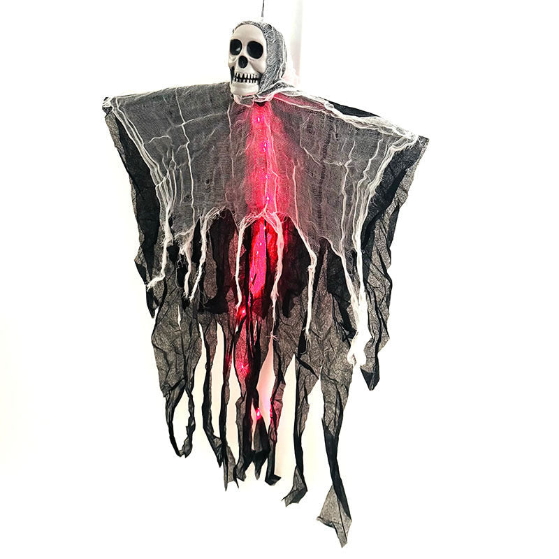 Halloween Hanging Ghost Decoration with LED Lighting - Spooky Garden and Party Decoration