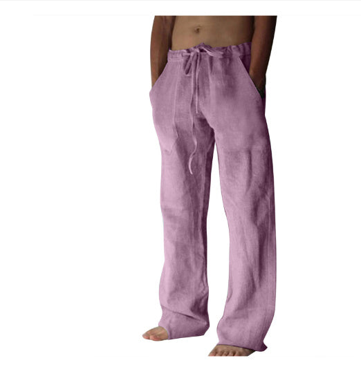 Lounge pants for men with straight legs and comfortable fit