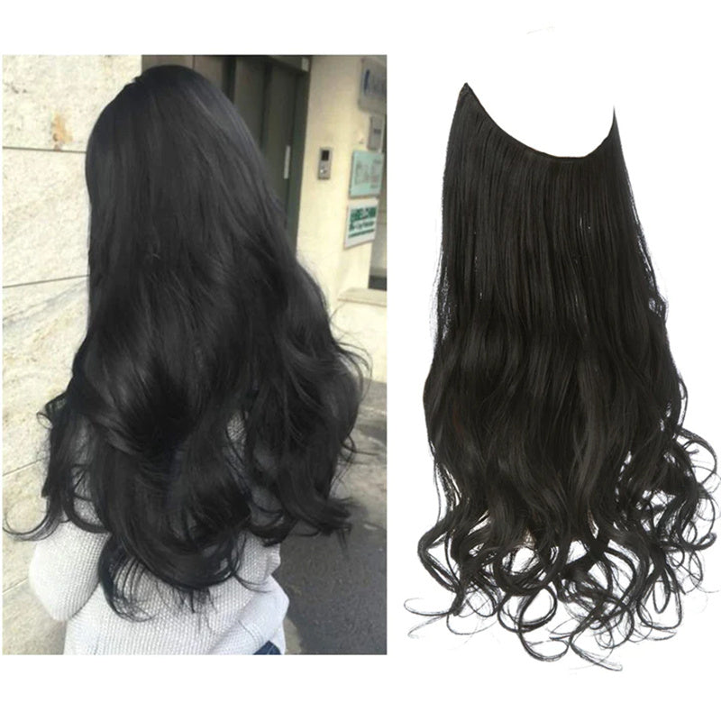 Naturally Looking Women's Wig with Loose Curls and Layered Halo Style