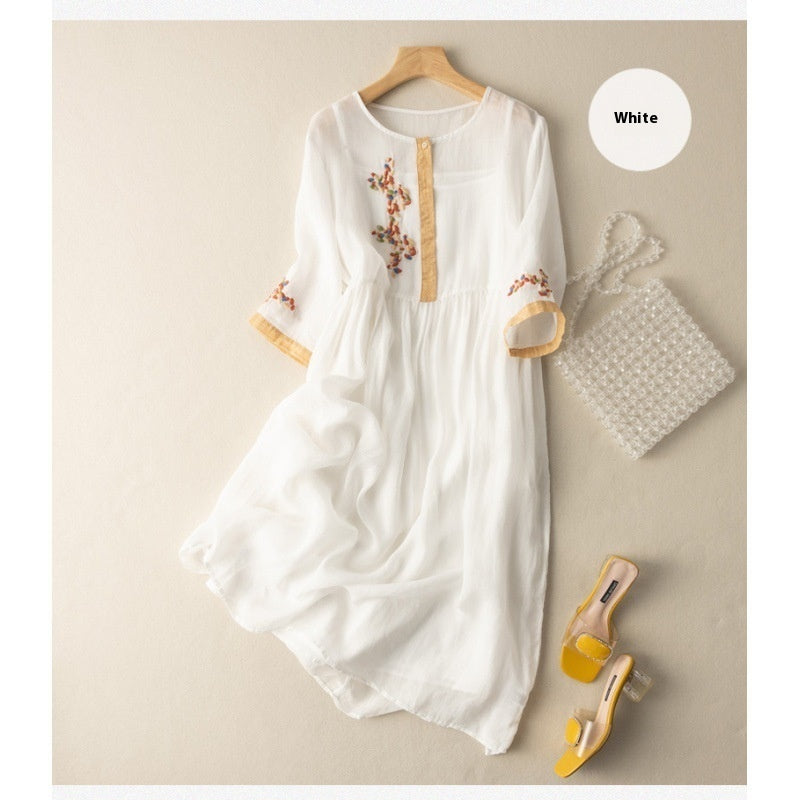 Women's Tunic Dress with Embroidery – Casual Elegance for Every Day