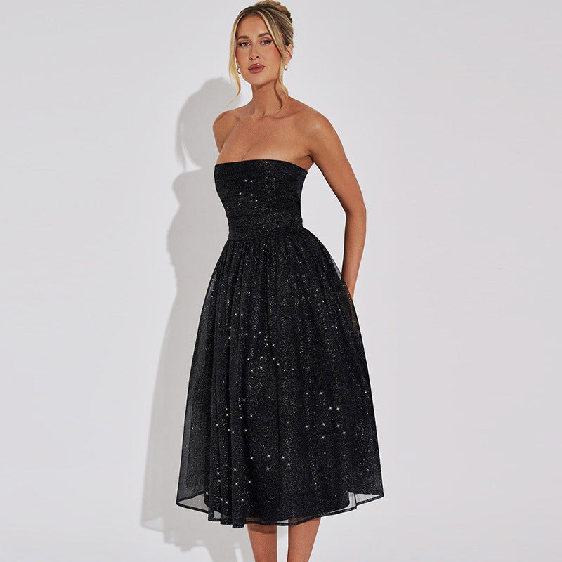 Victoria – Elegant Midi Dress with Sequins