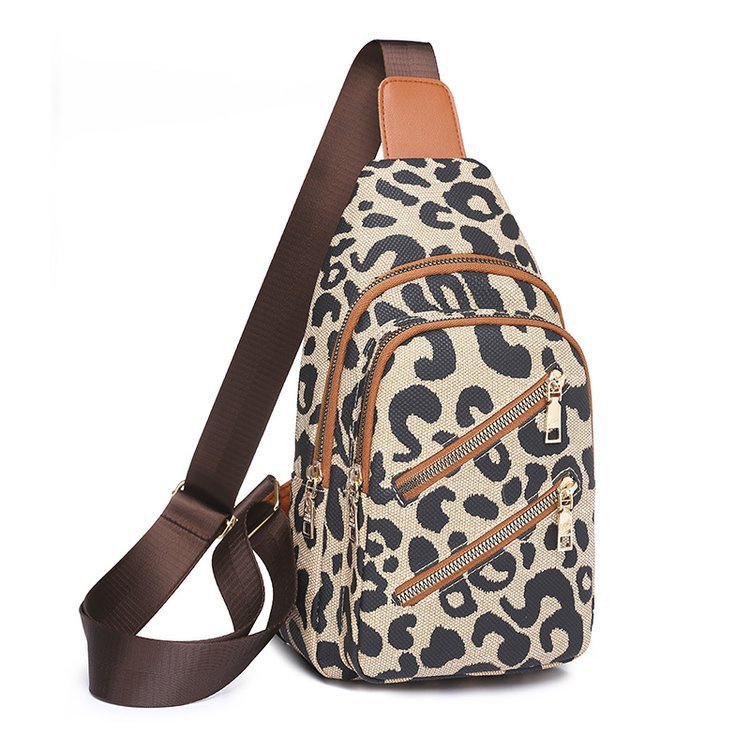 Natalie – Leopard Print Shoulder Bag with Headphone Jack