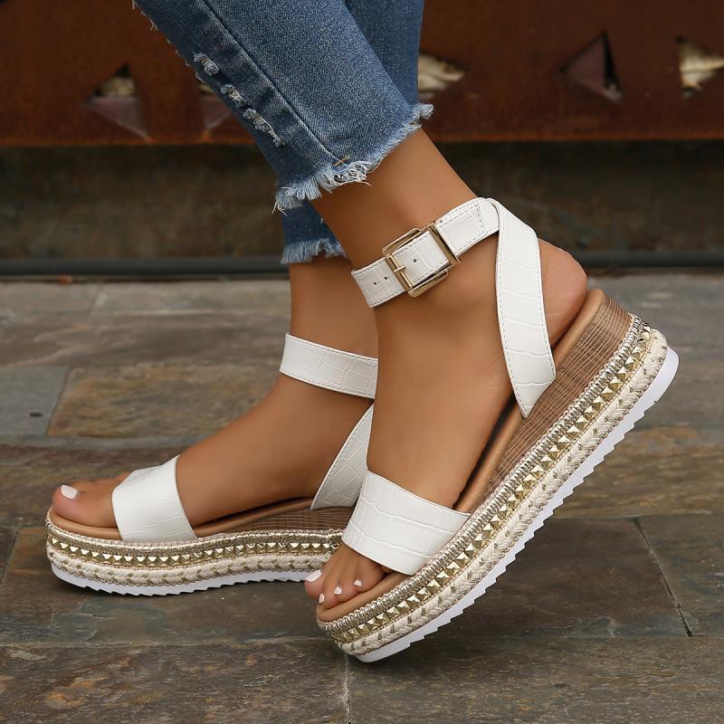 Catherine – Women's Platform Sandals with Rope Sole