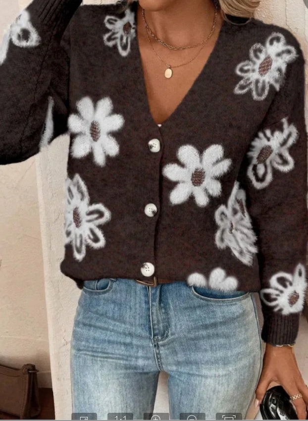 Alice – Floral Print Vest With Buttons