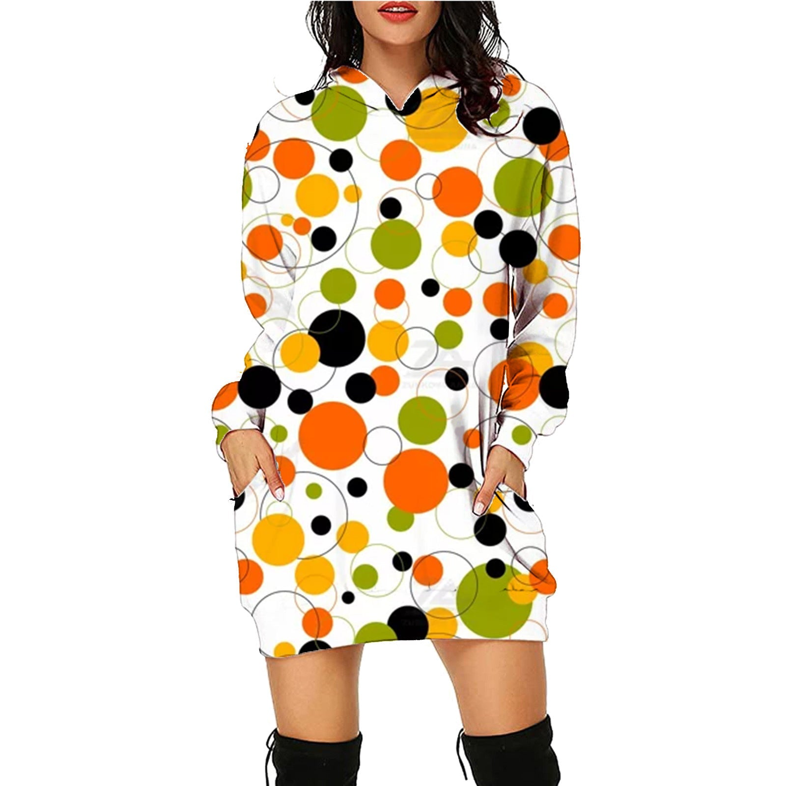 Women's Halloween Hoodie Dress – Comfortable and Stylish Party Dress for Halloween