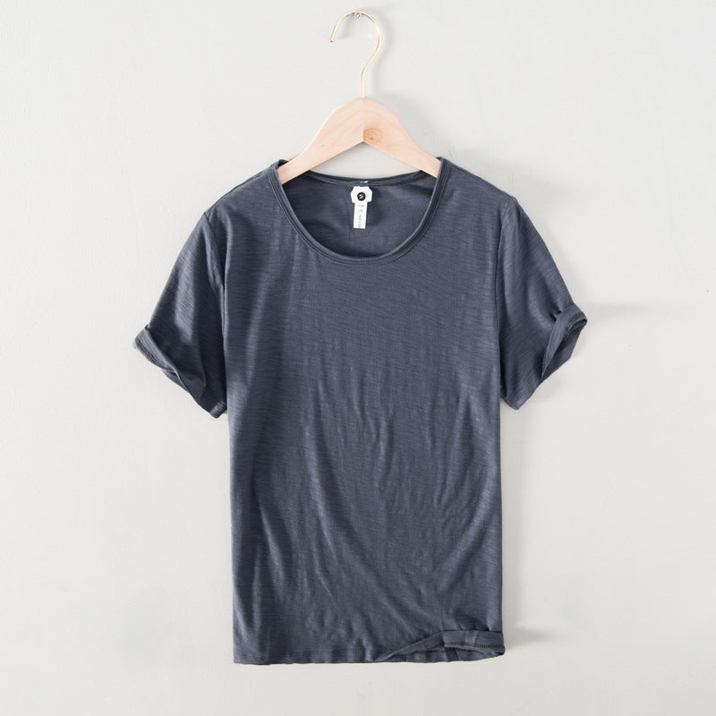 Tim – Breathable Short Sleeve T-shirt in Solid Color