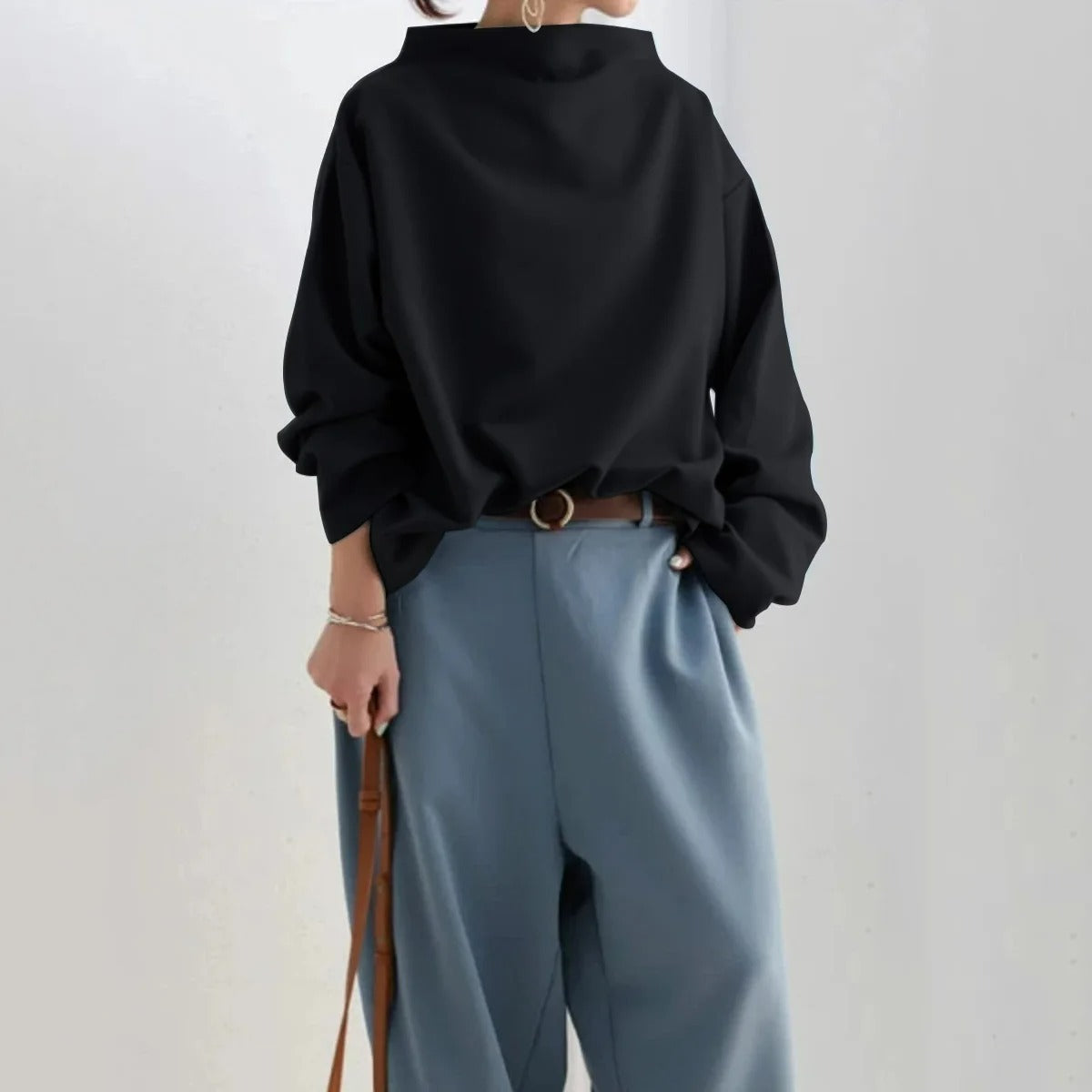Women's Oversized Casual Sweater – Fashionable Comfortable Pullover for Daily Use