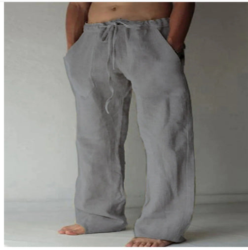 Lounge pants for men with straight legs and comfortable fit