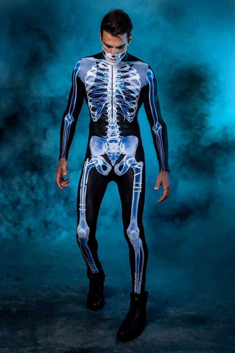 Halloween Skeleton Costume Adults - Men & Women - Bodysuit for Party & Trick-or-Treat