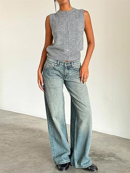 Vanessa – Wide Denim Pants with Feminine Cut