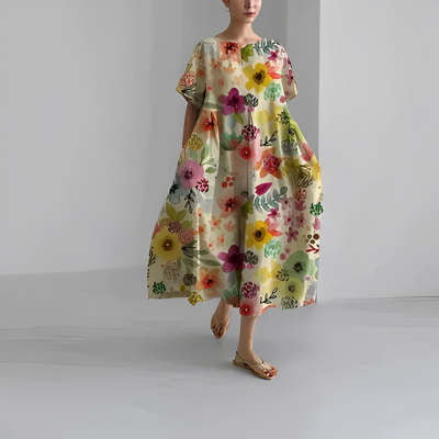 Jessica – 3D Printed Cotton-like Casual Fashion Dress