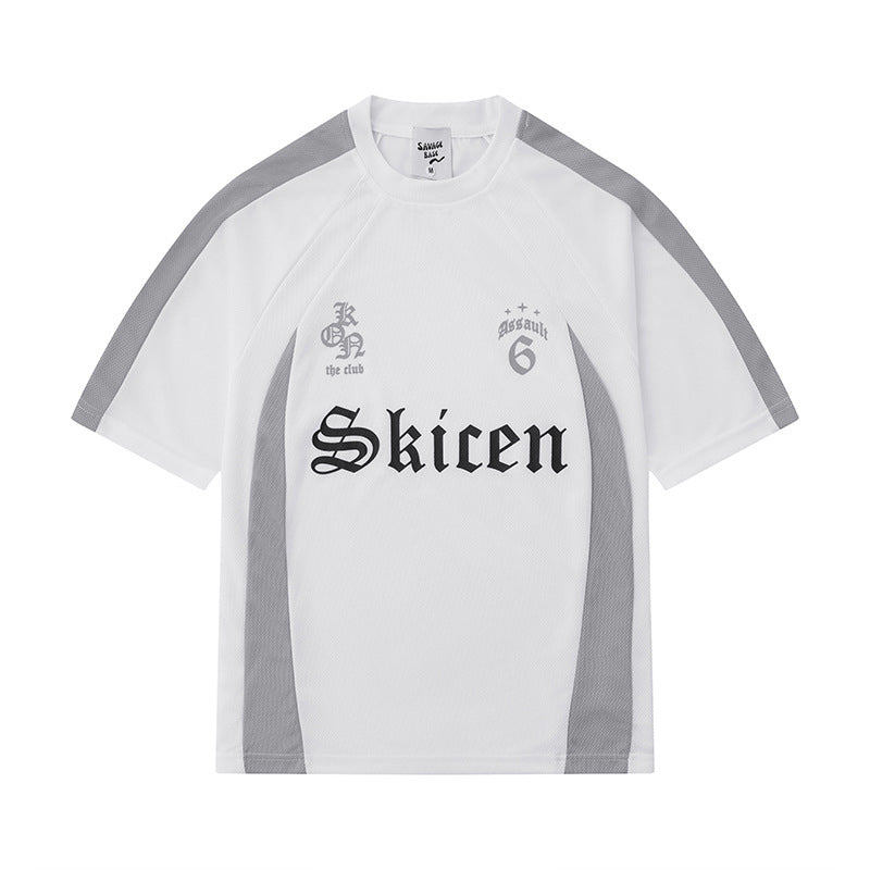 Men's Hip Hop Streetwear T-shirt with Gothic Letter Design for Urban Lifestyle